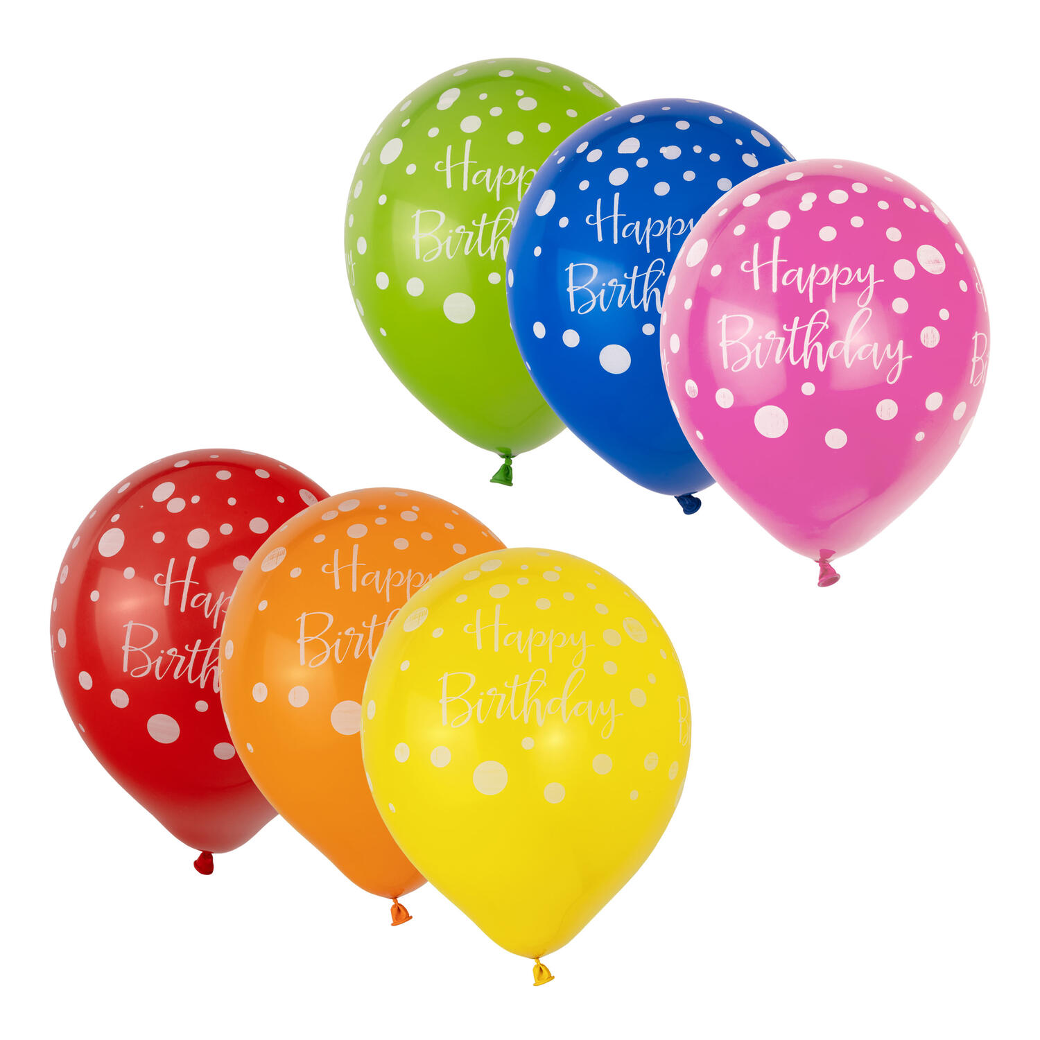 DS-22332 Luftballons "Happy Birthday", bunt, O30cm, 12 Stk. – Bild 1