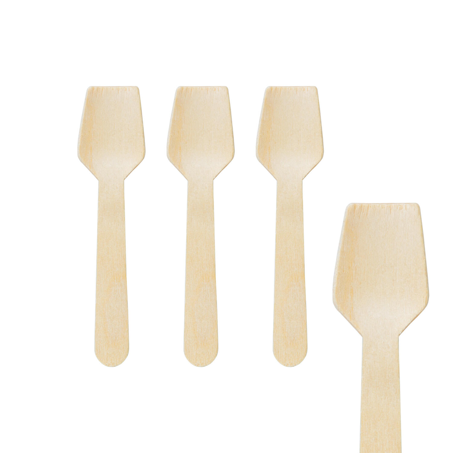 DS-25163NA Eislöffel Einweg aus Holz, 9.5cm, 100 Stk. – Bild 1