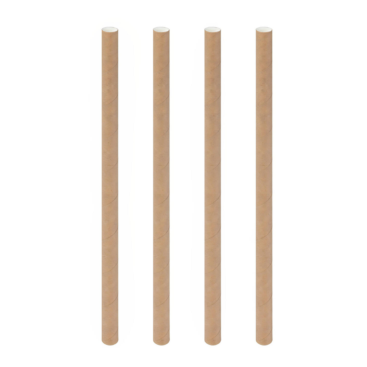 DS-25213NA Trinkhalme aus Papier dick braun natur O8mm 15cm, 150 Stk. – Bild 1