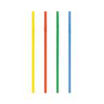 Trinkhalme aus Papier flexibel bunt O6mm 24cm, 100 Stk. – Bild 2