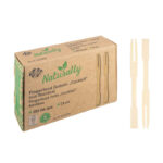 Fingerfood Gabeln "Cocktail" aus Bambus, 9cm, 250 Stk. – Bild 2