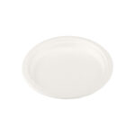 Teller aus Bagasse, naturweiß, rund O18cm, 50Stk.  – Bild 2
