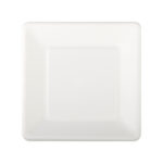 Teller aus Bagasse, naturweiß, quadratisch 16.5cm, 50Stk.