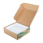 Teller aus Bagasse, naturweiß, quadratisch 16.5cm, 50Stk. – Bild 4