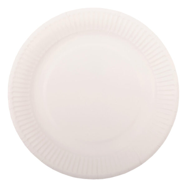 Teller aus Pappe rund O18cm weiß, 20 Stk.