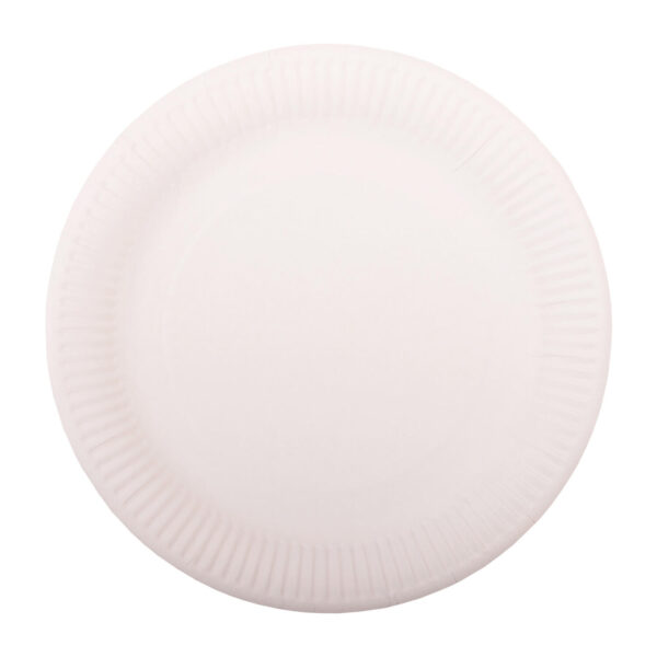 Teller aus Pappe rund O26cm weiß, 20 Stk.