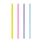 Trinkhalme aus Papier Pünktchen bunt O6mm 21cm, 20 Stk. – Bild 2
