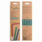 Trinkhalme aus Papier flexibel bunt O6mm 24cm, 20 Stk.