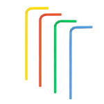 Trinkhalme aus Papier flexibel bunt O6mm 24cm, 20 Stk. – Bild 2