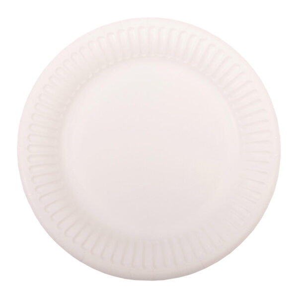 Teller aus Pappe rund O15cm weiß, 100 Stk.