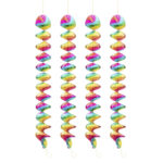 Spiralgirlanden "Regenbogen", aus Alufolie, O8cm, 60cm, 4 Stk. – Bild 2