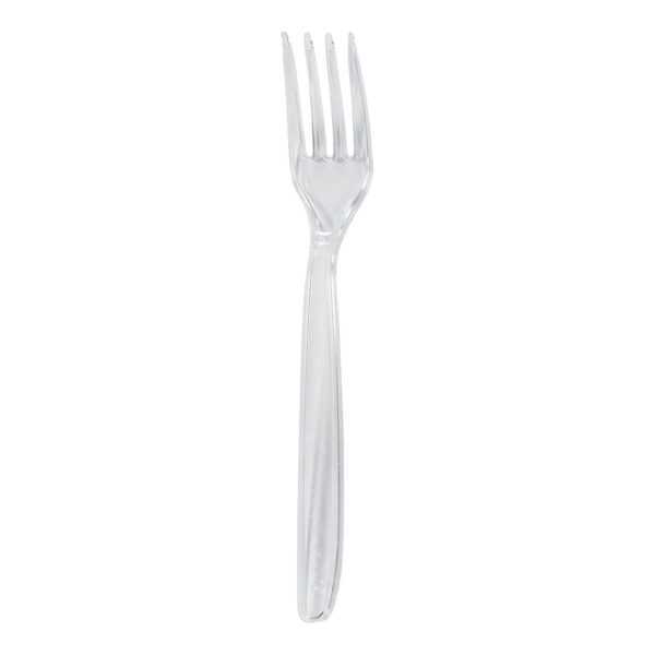 Gabel Mehrweg spülmaschinengeeignet PS 18cm transparent, 50 Stk.