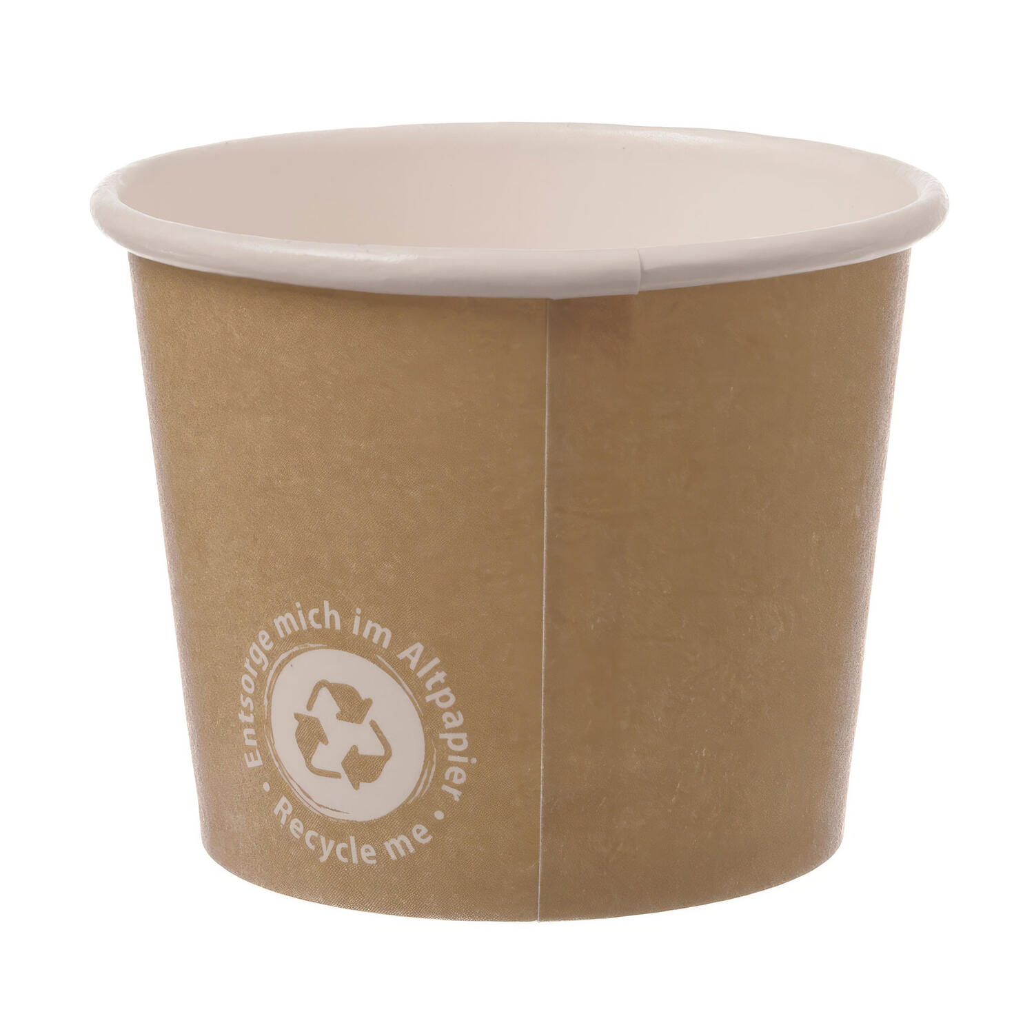 GU-238511 Eisbecher aus Papier 160 ml "Recycle Me" ohne Kunststoffbeschichtung 4 oz XL, 50 Sk. – Bild 1