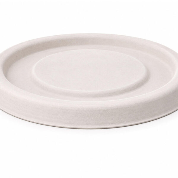 Deckel für Dressingbecher Dipschale 30ml 60ml aus Bagasse Zuckerrohr O62mm, 50 Stk.