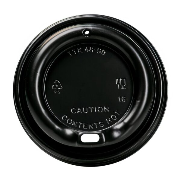 Domdeckel TUBE schwarz für Pappbecher COFFEE TO GO mit 90mm O, 100 Stk.
