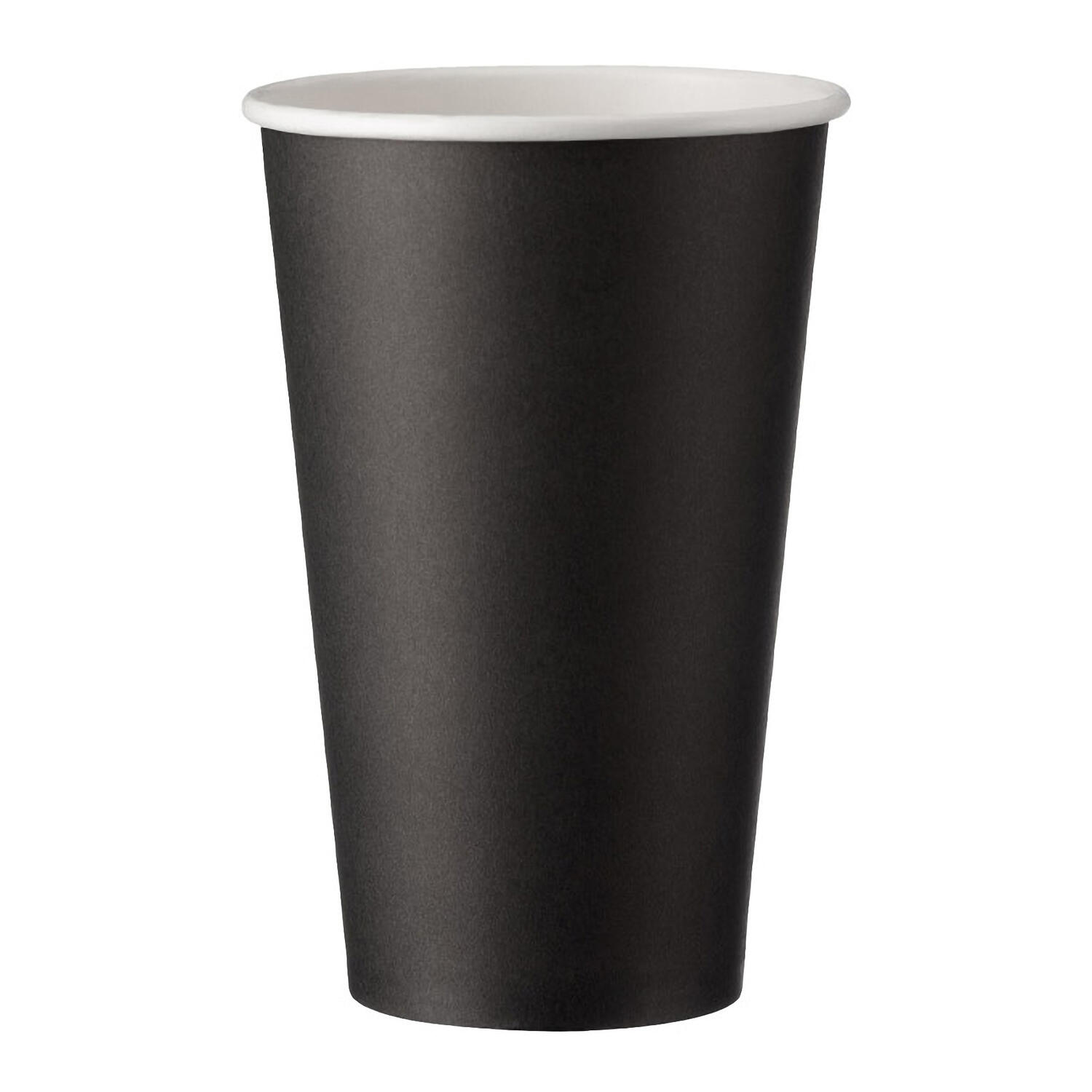 IN-Q4216M Heiß- und Kaltgetränkebecher CoffeeToGo Pappbecher schwarz 400ml 510ml O 90mm, 50 Stk – Bild 1