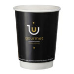Kaffeebecher Heißgetränkebecher doppelwandig GOURMET FRESH COFFEE 300ml 330ml, 25 Stk.