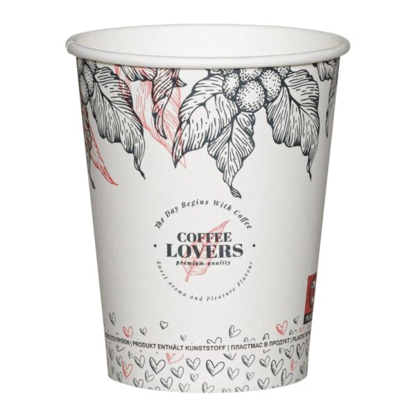 Kaffeebecher CoffeeToGo Pappbecher Design COFFEE LOVERS 200ml (270ml), 50 Stk.