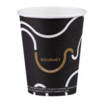 Kaffeebecher CoffeeToGo Pappbecher GOURMET BLACK Fresh Coffee 200ml, 50 Stk.