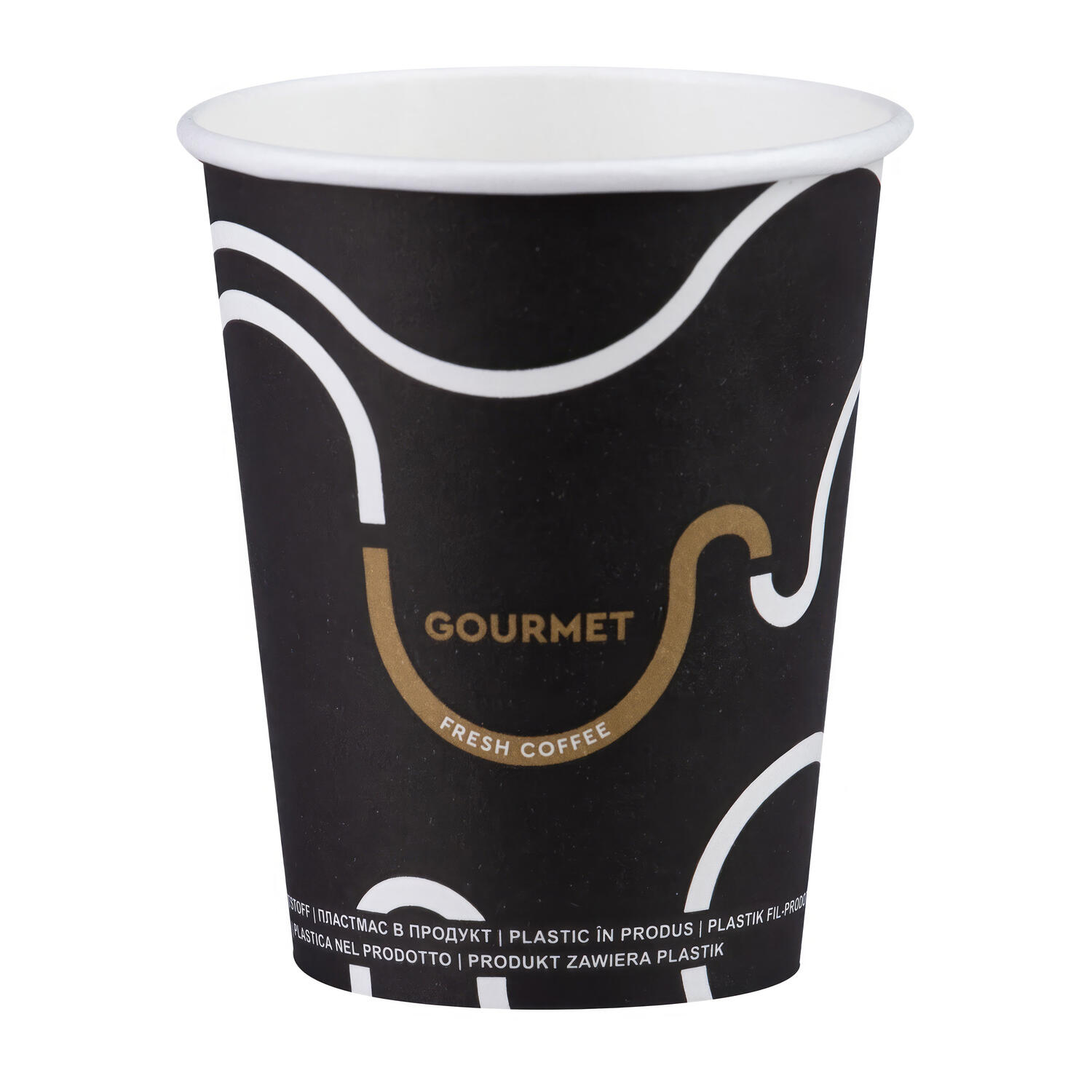 IN-Q531002GND_v2 Kaffeebecher CoffeeToGo Pappbecher GOURMET BLACK Fresh Coffee 200ml, 50 Stk. – Bild 1