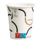 Kaffeebecher CoffeeToGo Pappbecher GOURMET WHITE Fresh Coffee 200ml, 50 Stk. – Bild 2