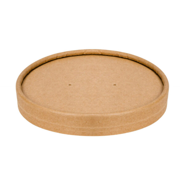 Deckel für Suppenbecher Kraftpapier rund O11,5cm, 25 Stk.