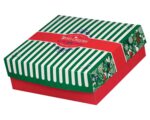 Keksbox Gebäckkarton mit Alubeschichtung "Weihnachten" 250 x 250 x 80mm, 75 Stk.