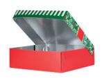 Keksbox Gebäckkarton mit Alubeschichtung "Weihnachten" 250 x 250 x 80mm, 75 Stk. – Bild 2