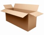Faltkarton 1200x410x(300)-510mm (Außenmaß) mit variabler Höhe 2-wellig braun