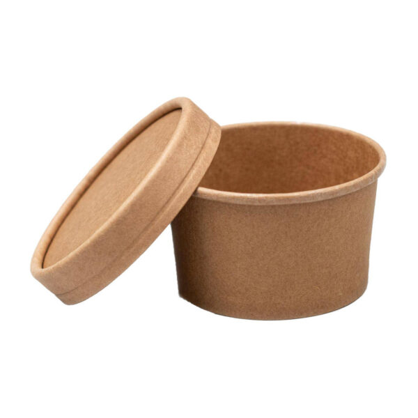 Dressingbecher Saucenbecher inkl. Deckel aus Kraftpapier FSCR 60ml, 50 Stk.