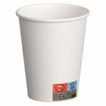 Heiß- und Kaltgetränkebecher weiß, Pappe beschichtet 300 ml 330ml | 12oz, 50 Stk. – Bild 2