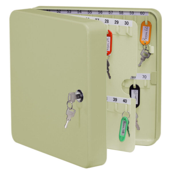 Schlüsselkasten für 70 Schlüssel inkl. Anhänger, beige