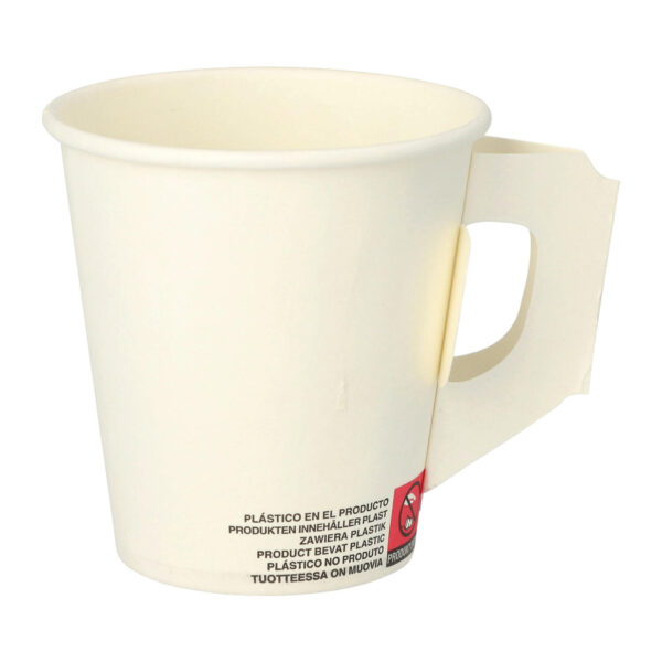 Henkelbecher Kaffeebecher weiß, Pappe beschichtet, 180 ml, 80 Stk.