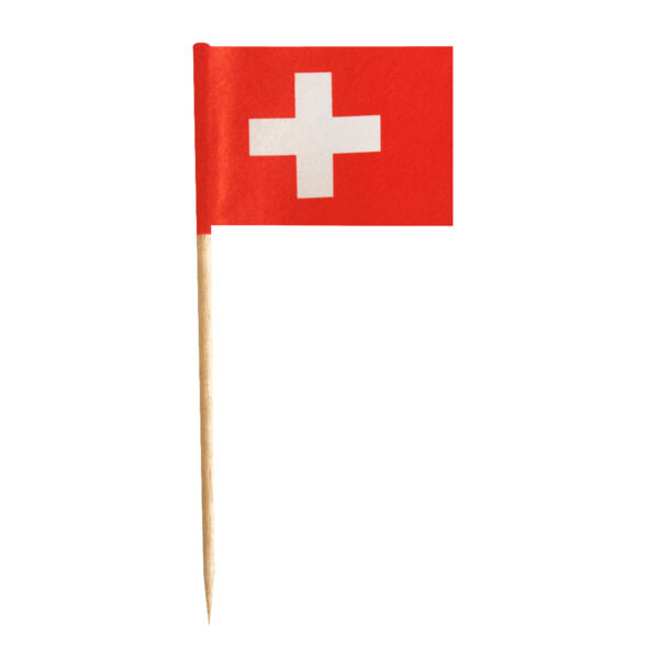 Flaggenpicker Fahnenpicker Deko-Picker Land 'Schweiz', 100 Stk.