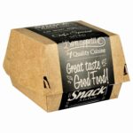 Burgerboxen aus Pappe FSCR 12,5 x 12,5 cm 'Good Food' groß, 50 Stk.