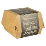 'pure' Burgerboxen aus Pappe FSCR 10 x 10 cm 'Good Food' klein, 50 Stk.