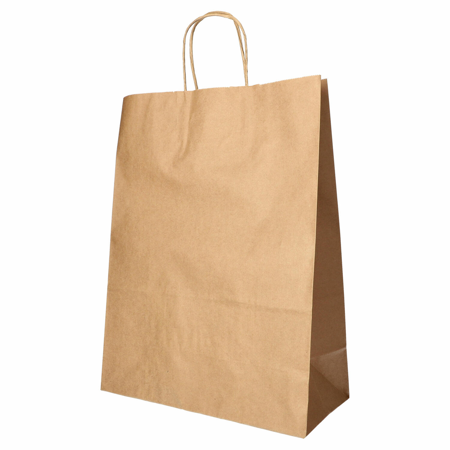 PAP-88410 Papiertragetaschen mit Papierkordel Kordeltasche 35 x 26 x 12 cm braun, 25 Stk. – Bild 1