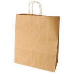 Papiertragetaschen mit Papierkordel Kordeltasche 40 x 32 x 12 cm braun, 25 Stk. – Bild 2