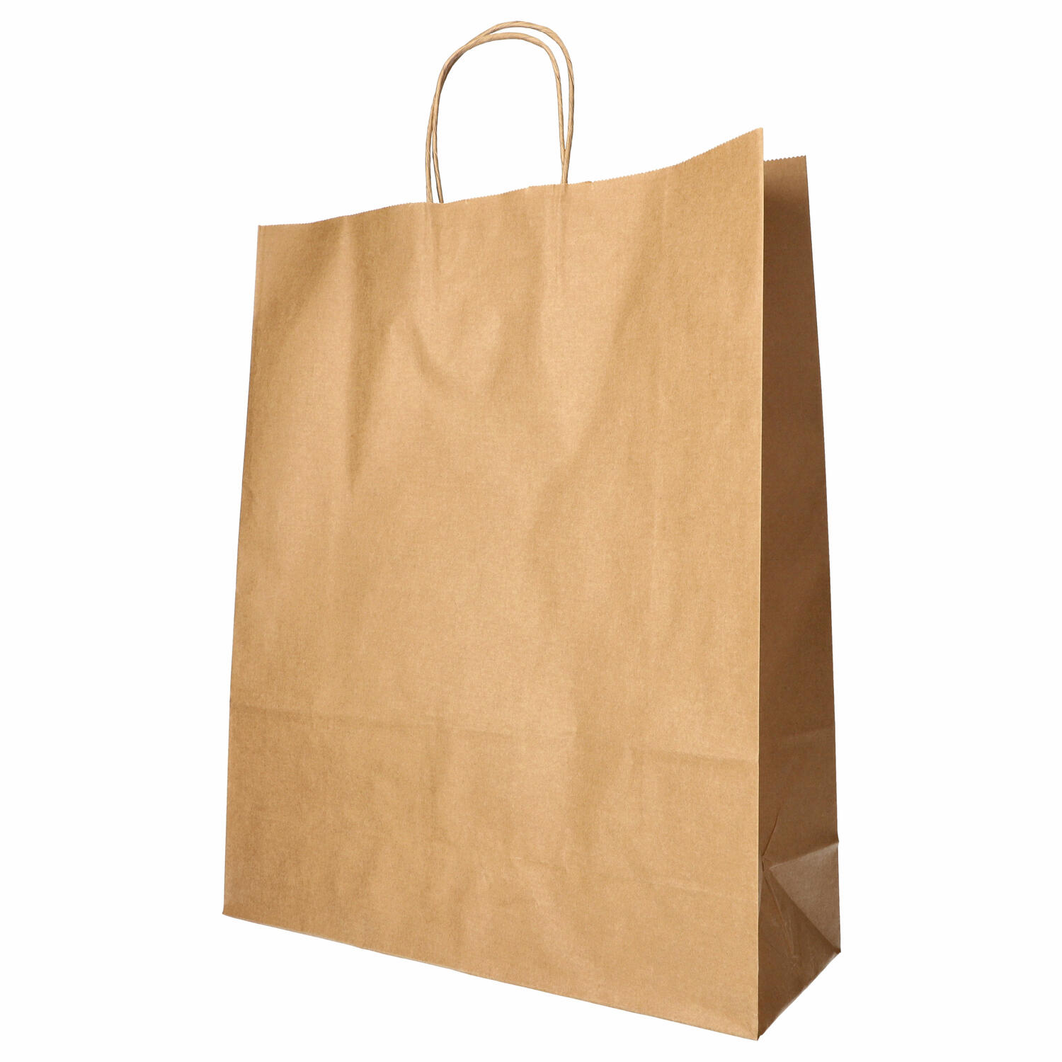 PAP-88412 Papiertragetaschen mit Papierkordel Kordeltasche 40 x 32 x 12 cm braun, 25 Stk. – Bild 1