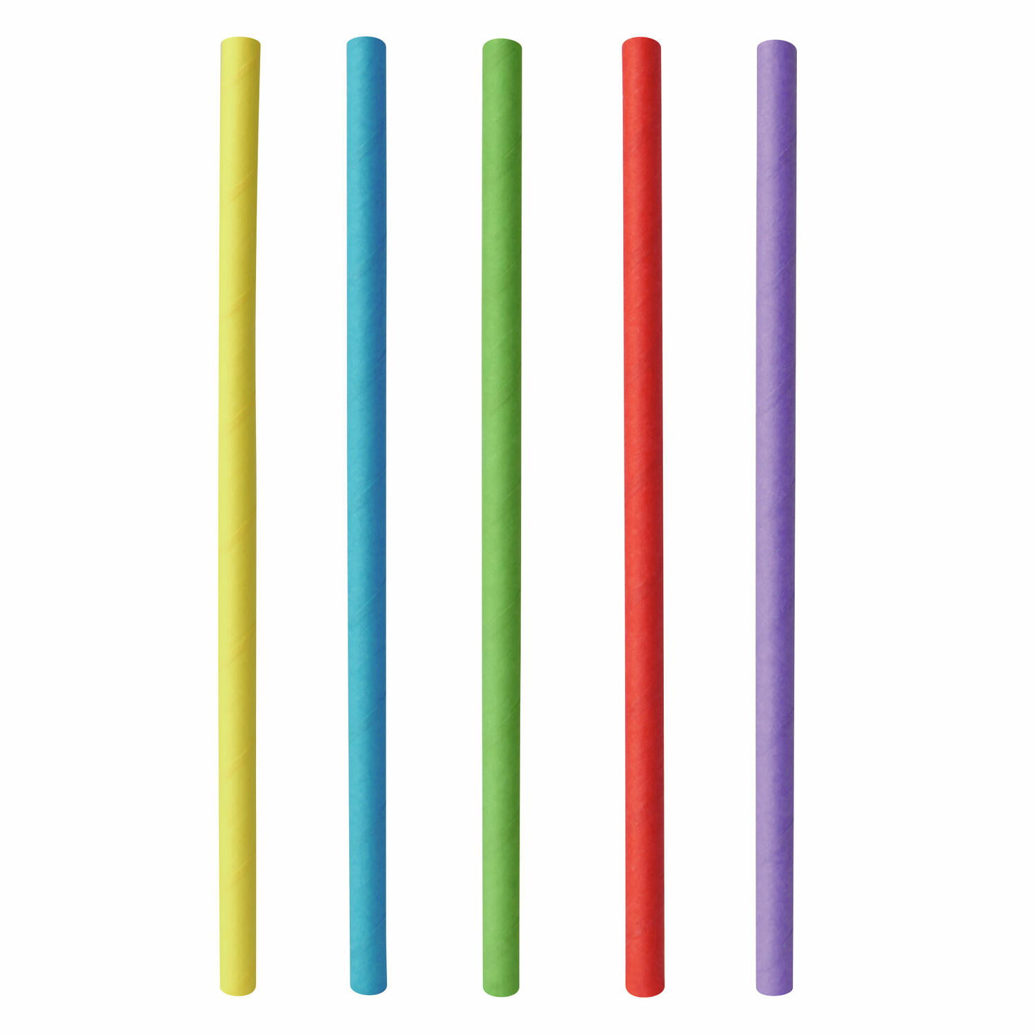 PAP-88481 Papiertrinkhalme Shake-Halme Kaltgetränke 25 cm O 8 mm farbig sortiert, 100 Stk. – Bild 1