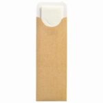 Bestecktaschen mit Abdecklasche 235 x 73 mm natur inkl. Serviette FSCR, 500 Stk. – Bild 2