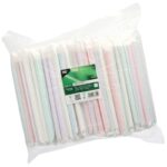 BubbleTea Slush Papierhalme O12mm 20cm farbig sortiert einzeln gehüllt, 200 Stk. – Bild 2