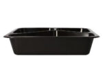 Mehrweg Menüschalen 3-geteilt 22,7 x 17,8cm Mikrowellengeeignet schwarz, 20 Stk. – Bild 3