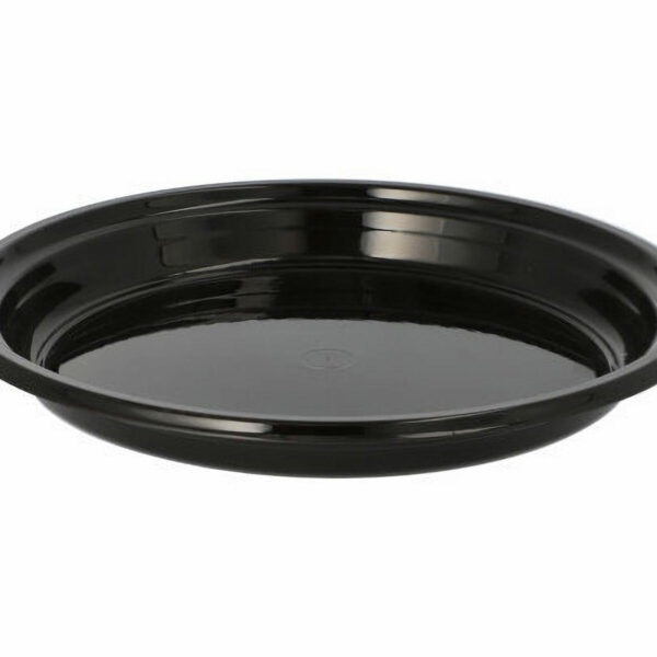 Mehrweg Menüteller rund O 22 cm H 2,6 cm Mikrowellentauglich schwarz, 12 Stk.