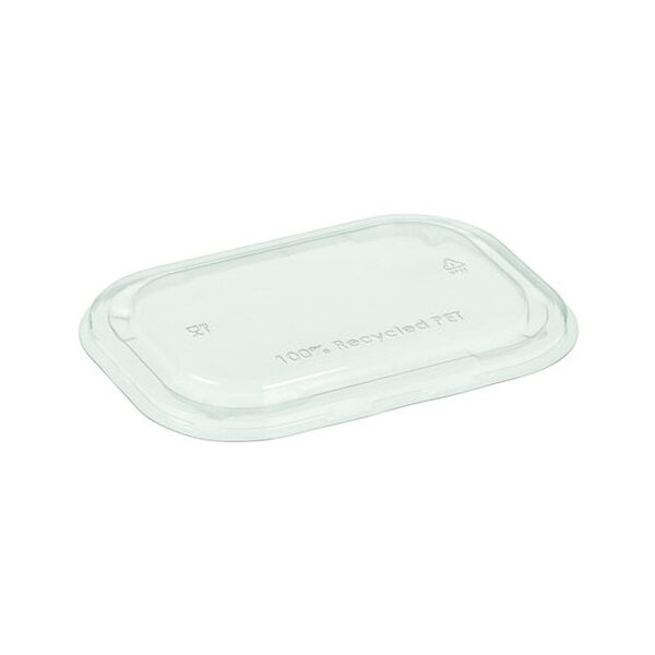 Deckel transparent aus rPet für Pappschalen rechteckig 173x120mm, 50 Stk.
