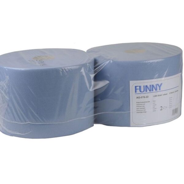 Putzpapierrolle 22cm breit, 100% Zellstoff, 2 lagig, 1000 Blatt, 2 Stk.