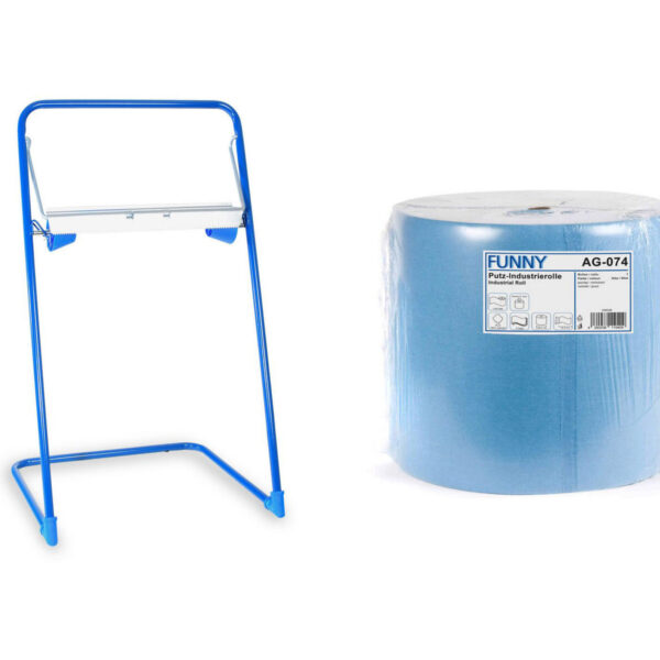Bodenständer für Putztuchrollen, inkl. 36cm breite 1000 Blatt Rolle