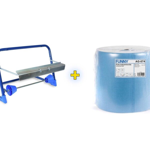 Wandhalter für Putztuchrollen inkl. 36cm breite 1000 Blatt Rolle