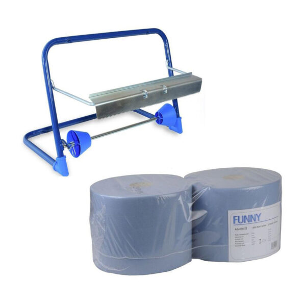 Wandhalter für Putztuchrollen inkl. breite 1000 Blatt Rollen