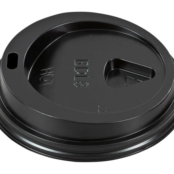 Domdeckel schwarz für Pappbecher - "Coffee to go" - 200ml mit 80mm O, 75 Stk.
